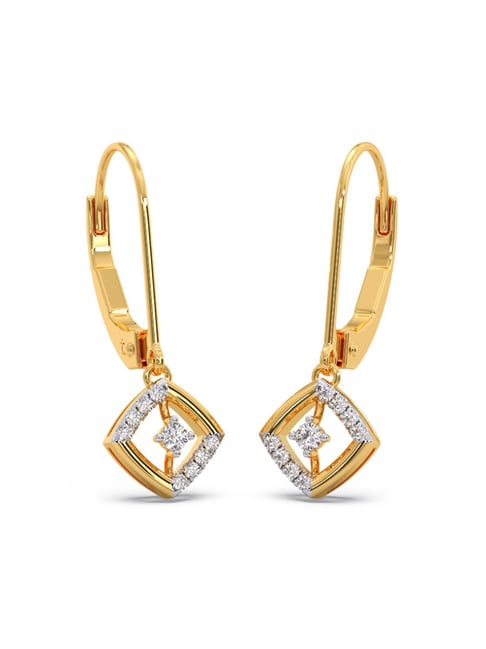 Diamond Disk Drop Earrings — Lusso Jewelry