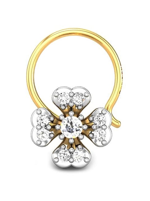 Candere by Kalyan Jewellers 18k Yellow Gold and Diamond Nosepin for Women-picture-17