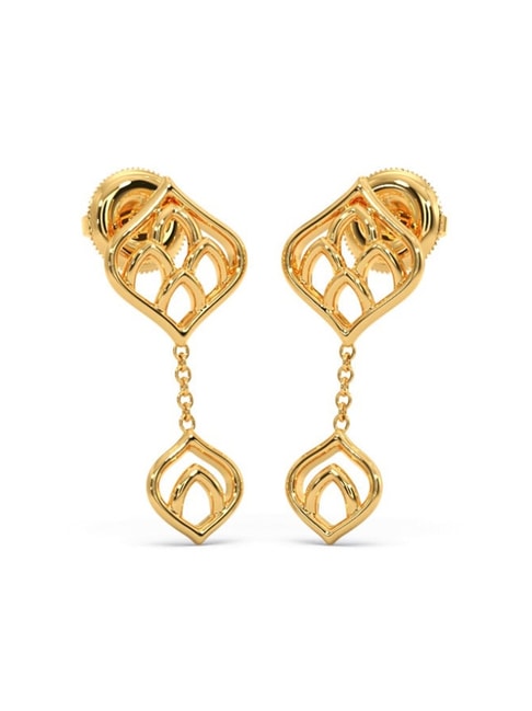 Golden Round Formal Wear Gold Plated Jhumki Earring, Size: 2 X 4 cm at Rs  47/pair in Ahmedabad