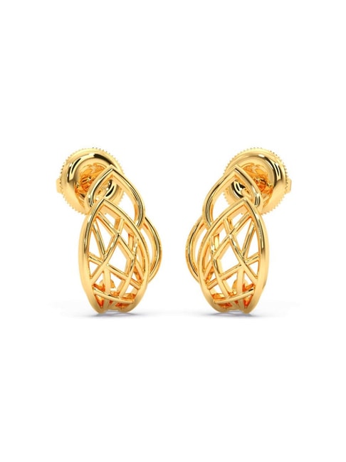 22K Yellow & White Gold Beaded Hoop Earrings (4.7gm) – Virani Jewelers