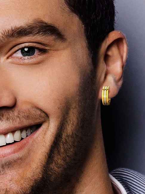 Mens 14K Gold Filled Half Inch Hoop Earrings | Eve's Addiction
