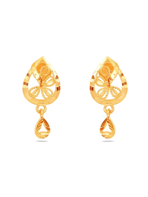 Roller Slide Diamond Earrings-Candere by Kalyan Jewellers