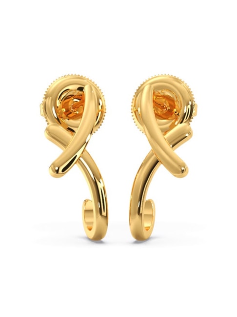 Real Gold-Plated Z Large Twist Hoop Earrings - Accessorize India