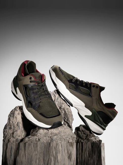 Furo by Red Chief Men Olive Running Shoes