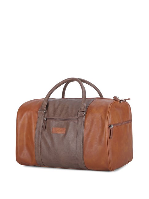 Buy VIP Escape Brown Solid Polyester Duffle Bag Online At Best