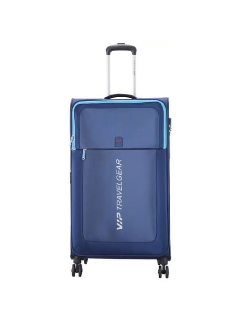Buy VIP Suprema Blue Solid Soft Large Trolley Bag - 34 cm Online