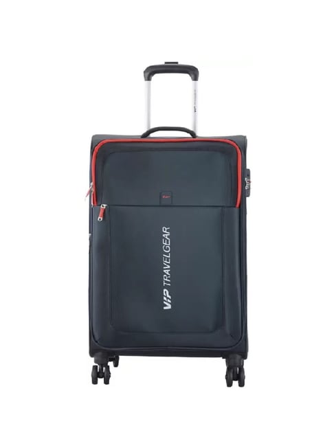 VIP Suprema Grey Solid Soft Medium Trolley Bag - 30 cm