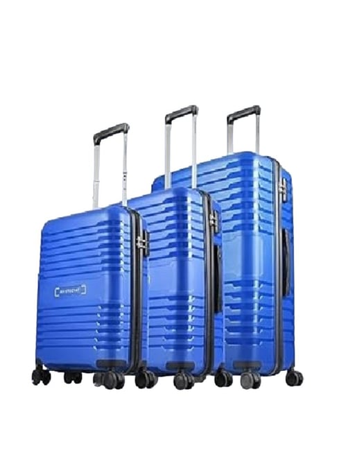 Aristocrat Harbor Blue Solid Hard Large Trolley Bag Pack of 3-picture-21