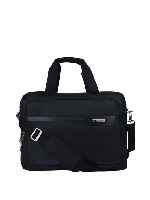 Buy VIP Terminal Black Solid Polyester Laptop Messenger Bag Online At Best Price Tata CLiQ