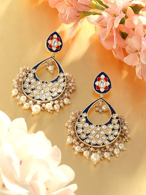 Kaabia Red Kundan Earrings – PRERTO E-COMMERCE PRIVATE LIMITED