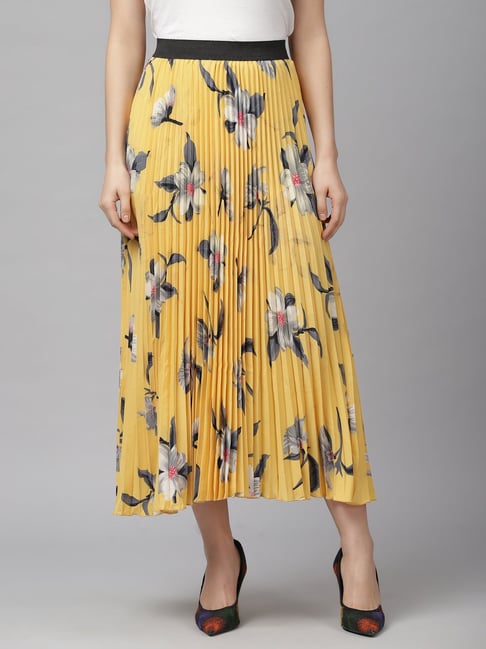 KASSUALLY Multicolor Floral Print Midi Skirt-picture-37