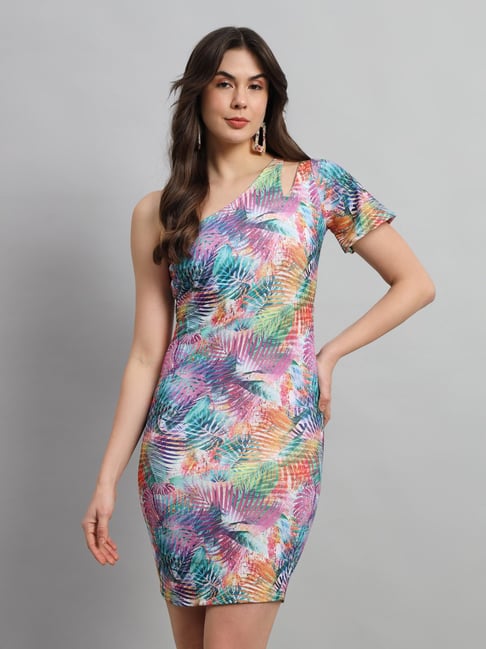 Buy Scorpius Multicolor Printed Bodycon Dress for Women Online