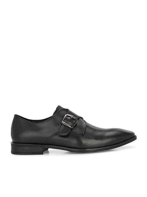 Carlo Romano Men's Black Monk Shoes-picture-36