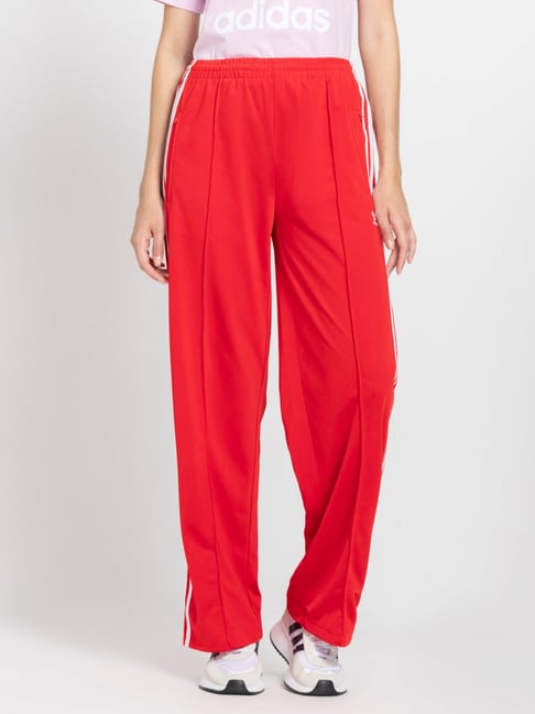 Buy Adidas Originals Red Striped Sports Track Pants for Women