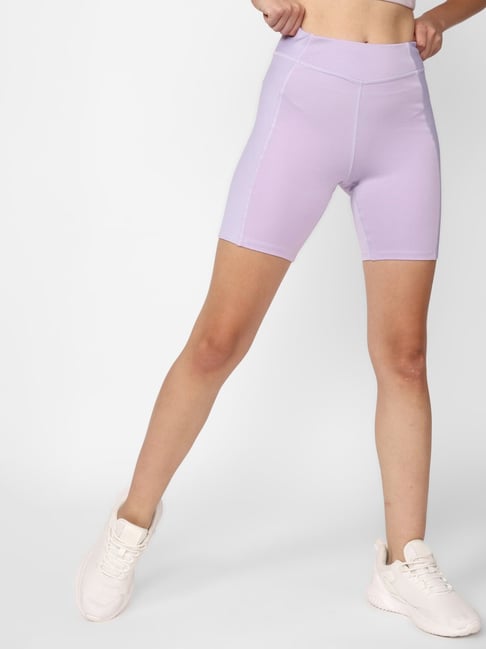 Reebok Purple Mid Rise Sports Shorts-picture-33