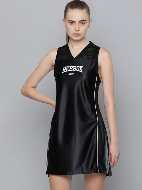 Reebok Black Printed A-Line Dress-picture-16