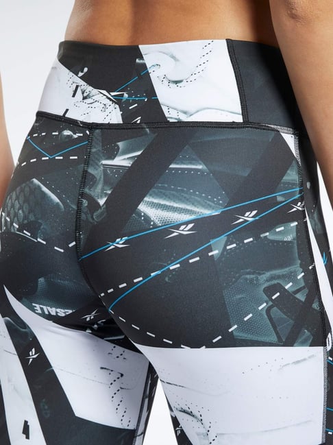 Buy Reebok Black Printed Sports Capris for Women Online Tata CLiQ