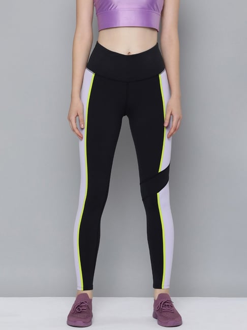 Buy Reebok Black Printed Sports Tights for Women Online Tata CLiQ