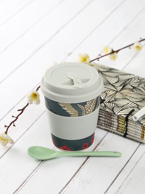 India Circus by Krsnaa Mehta Aerial Moments Printed Blue Bamboo Frankie Cup-picture-22