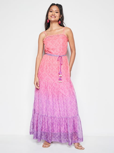 Global desi pink maxi dress best sale