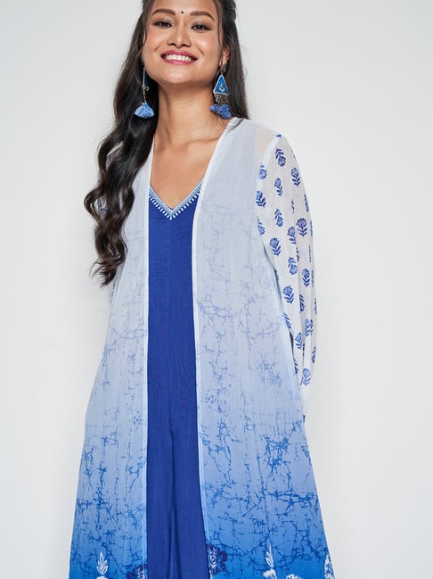 global desi blue maxi dress Printed Dress Global Desi Maxi Dresses Online Sky Blue Printed Maxi Dress  Indian Dresses Online Shop
