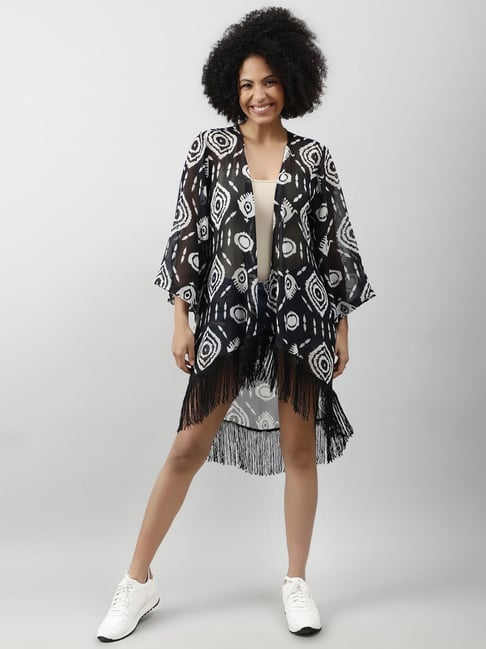 PURYS Black Printed Shrug-picture-27