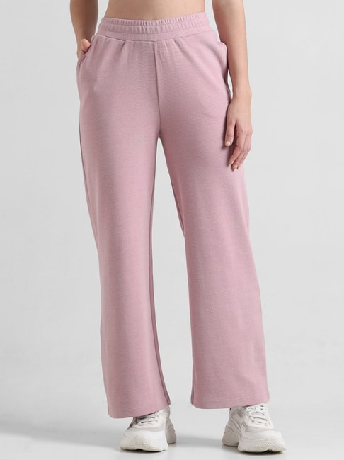 Buy MADAME Pink Flared Fit Mid Rise Trousers for Women Online @ Tata CLiQ