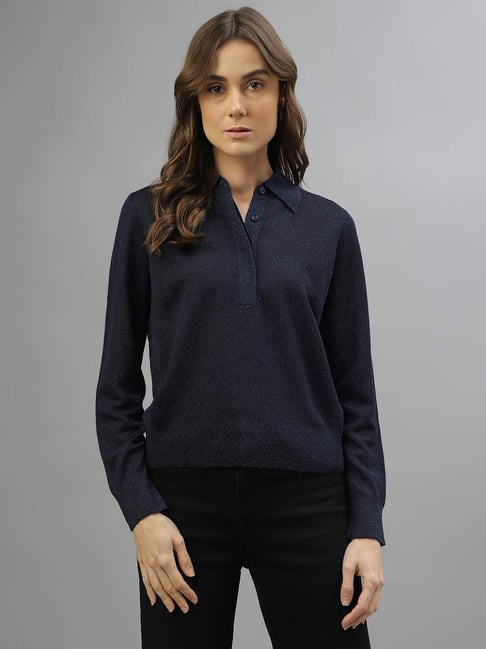 Gant Navy Cotton Sweater