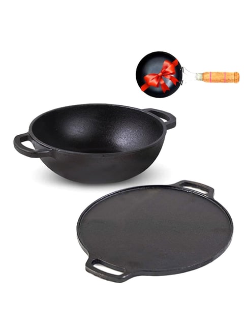 The Indus Valley Black Cast Iron Cookware Set