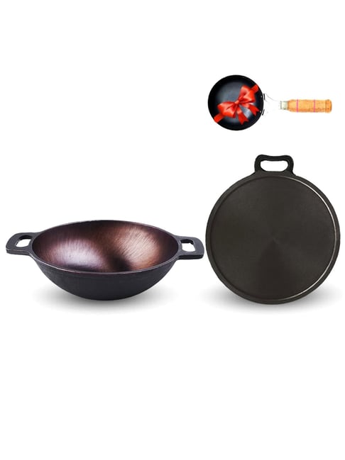 The Indus Valley Black Cast Iron Cookware Set