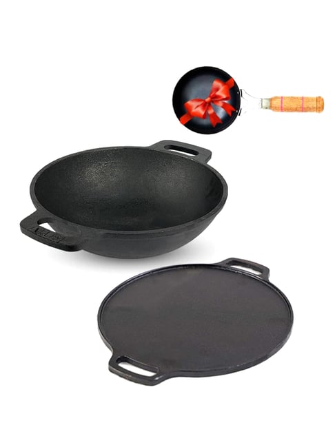 The Indus Valley Black Cast Iron Cookware Set