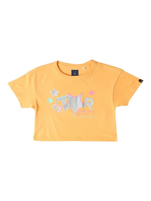 Allen Solly Junior Yellow Printed T-Shirt-picture-14