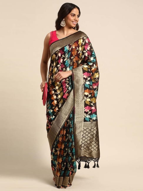 Kalyan Silks Ethnic Motifs Woven Design Zari Art Silk Saree - Absolutely  Desi