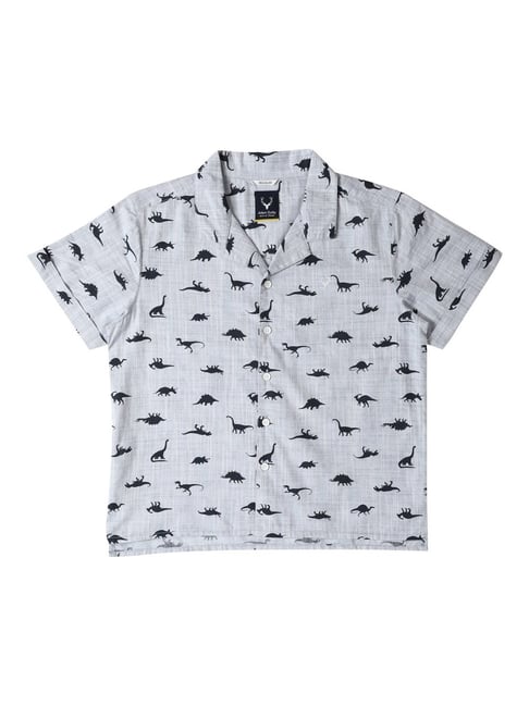 Allen Solly Junior Grey Printed Shirt-picture-39