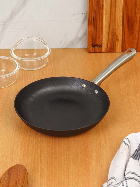 Femora Black Cast Iron Non Toxic And Coating Free Cookware - Set of 2