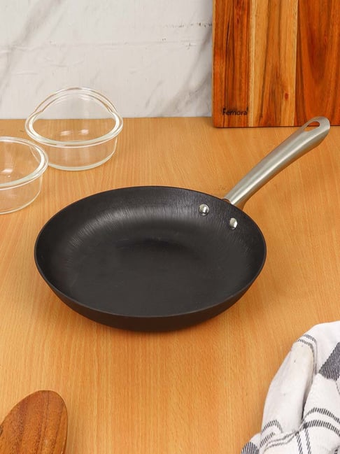 Femora Black Cast Iron Non Toxic And Coating Free Cookware - Set of 2