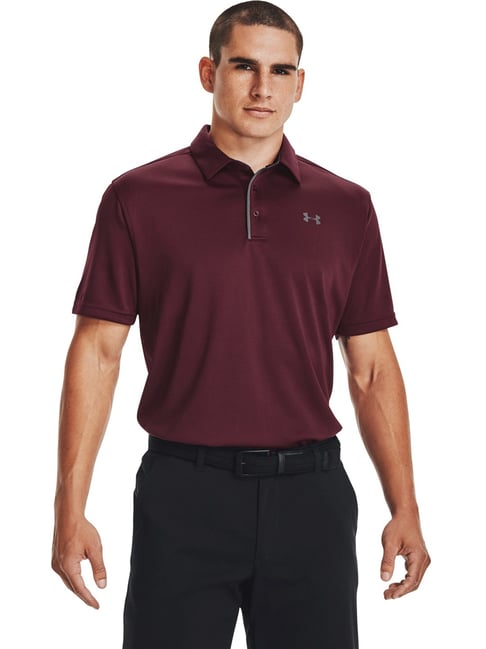 Under Armour Red Regular Fit Sports Polo-picture-31