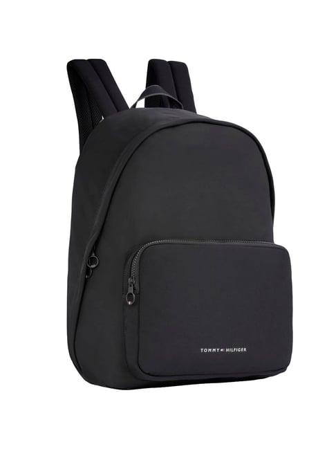 Buy Tommy Hilfiger Kalmar Black PU Solid Laptop Backpack Online At