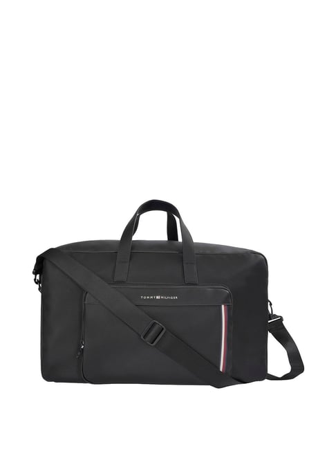 Buy Tommy Hilfiger Bexley Black PU Solid Duffle Bag Online At Best