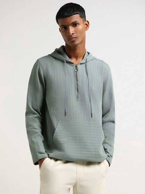 Buy ETA by Westside Light Teal Self Patterned Relaxed Fit Sweatshirt for  Online @ Tata CLiQ