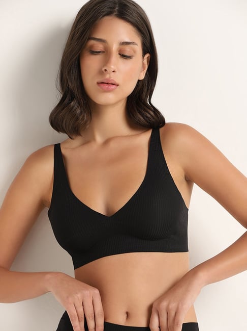 Buy Wunderlove Solid Light Taupe Invisible Scoop Neck Bra from Westside