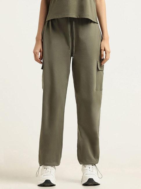 High Waist Cotton Olive Cargo Trouser Pant For Women in Hooghly at best  price by Citi Fashion - Justdial