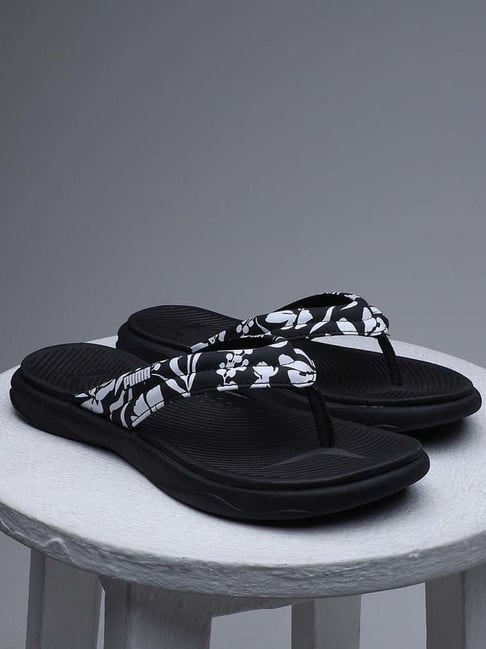 Puma Women's Royalcat Softride Black Flip Flops