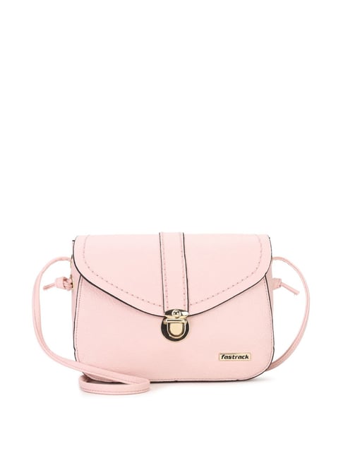 Fastrack Pink Faux Leather Solid Sling Handbag-picture-32