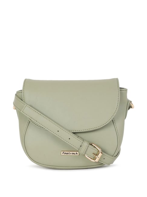 Fastrack Green Faux Leather Solid Sling Handbag-picture-46