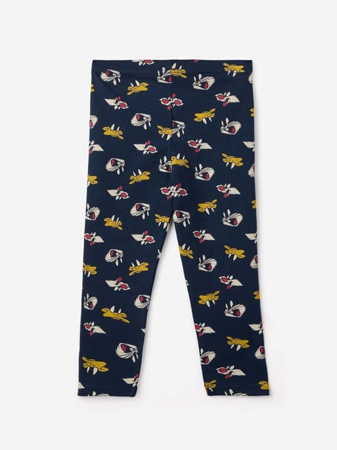 Buy The Souled Store Kids Navy Printed Looney Tunes Leggings for