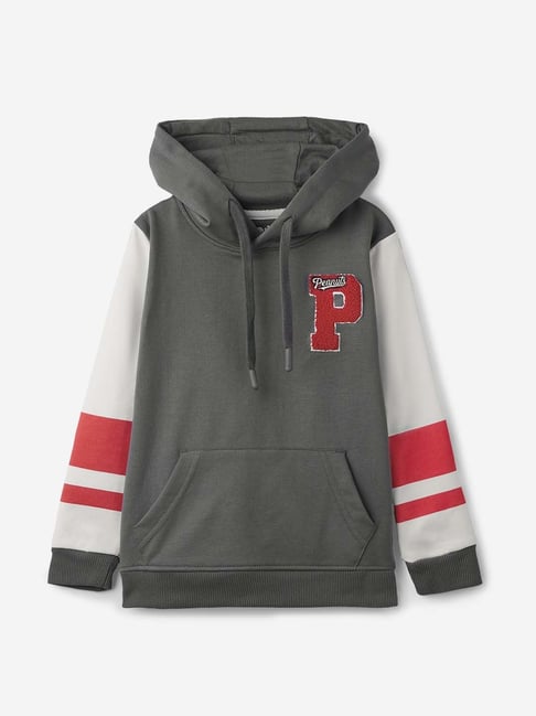 Peanuts Souled Store Sweatshirt The Souled Store Kids Grey White