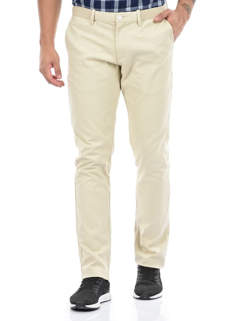 Buy Indian Terrain Men Checked Brooklyn Slim Fit Trousers - Trousers for  Men 16140482 | Myntra
