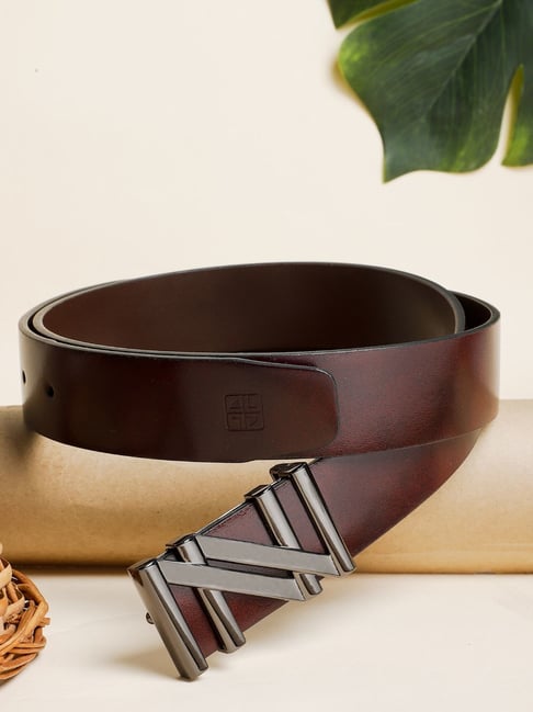 carlton london brown leather casual belt for men