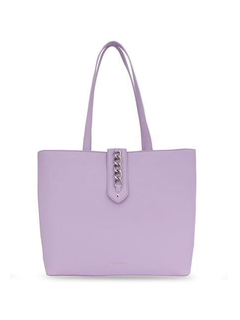 Lavender Tote United Colors Of Benetton Andreana Lavender PU Solid